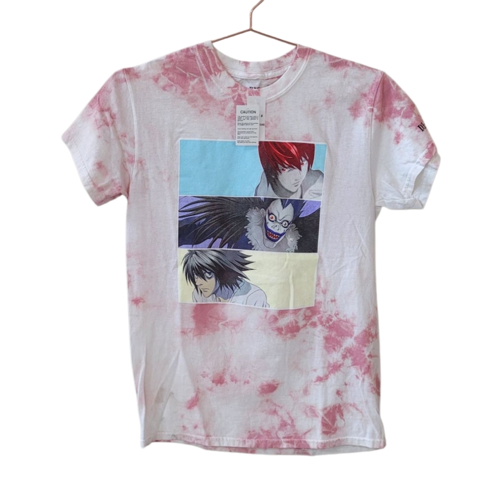 Death Note Tie Dye Panels Anime Graphic T Shirt Size S